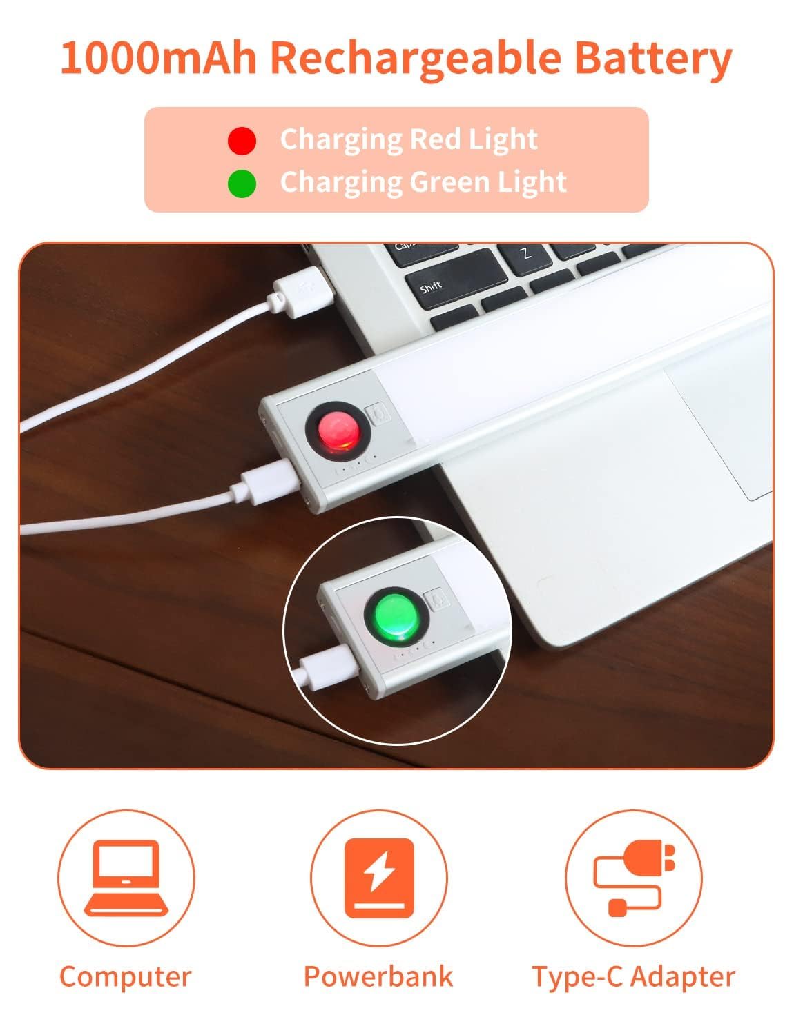 3 Colors Motion Sensor Led Under Cabinet Lights